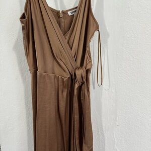 Express Brown Wrap Dress